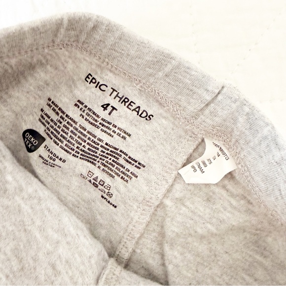 4T Epic Threads Glitter Gray Kids Leggings - Picture 2 of 3